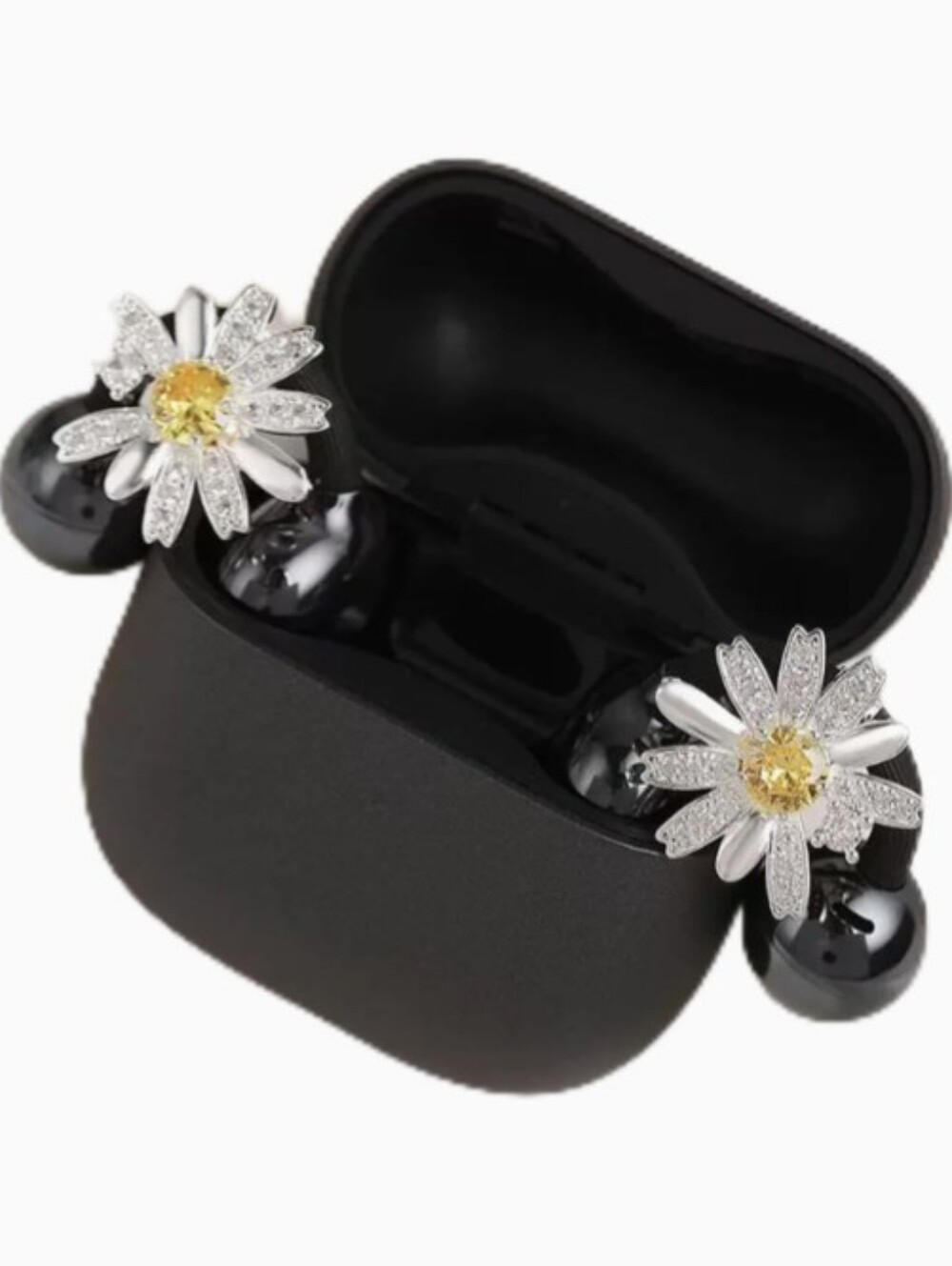 Daisy Flower Earbud Charms Clip On Earbuds Jewelry